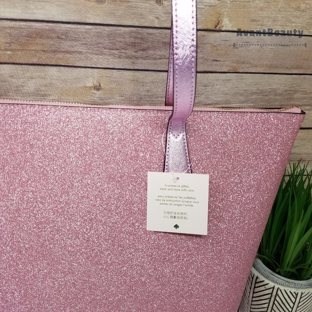 Kate Spade  Lola Glitter Tote Shoulder Rose Pink - Picture 4 of 14